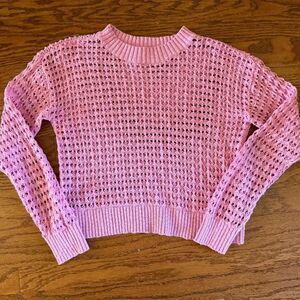 Pink Sugar Moon Knit Women's Sweater, XS